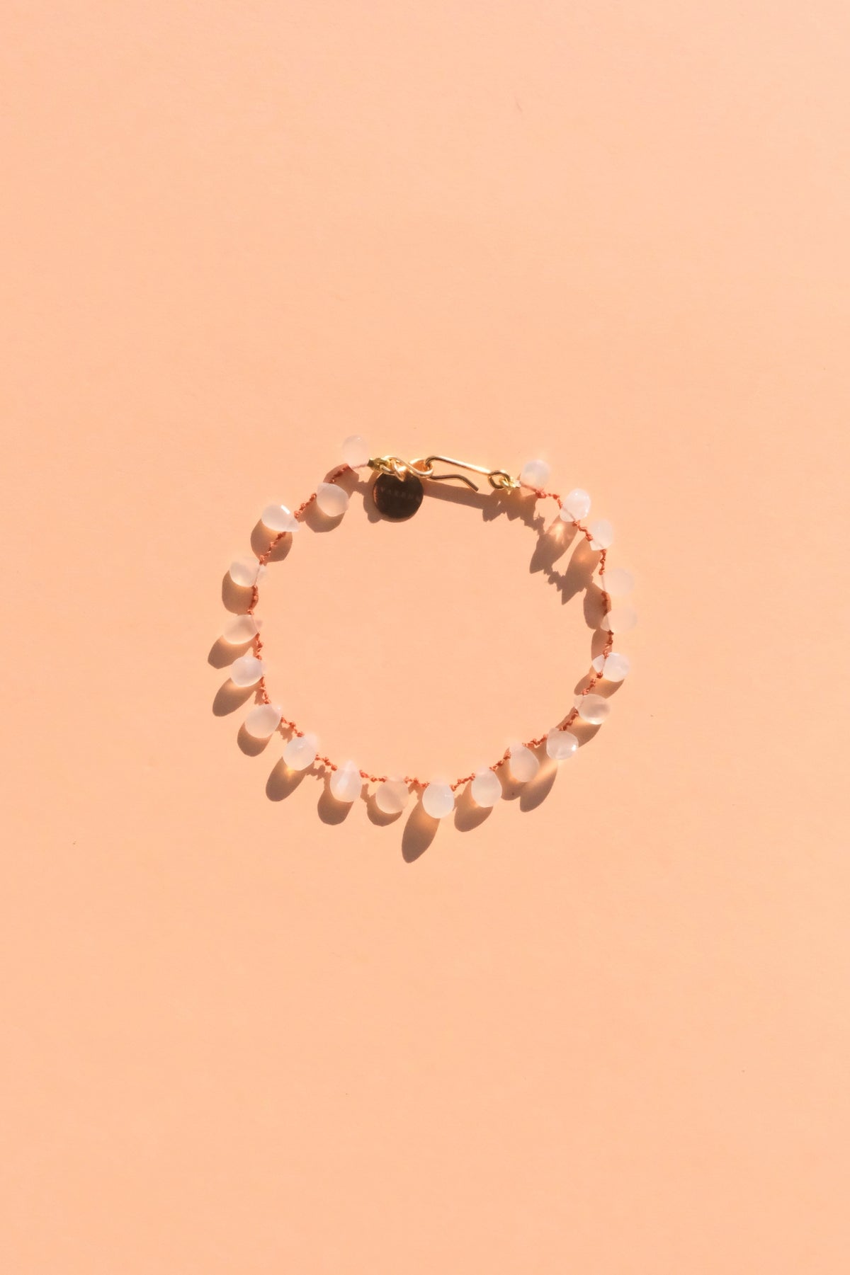 Alcyona Bracelet in faceted moonstone on a cord — IVARENE Paris