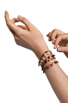 Bracelet 'Elston' Drops & Beads en grenat – bijou artisanal
