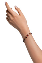 Bracelet 'Elston' Drops & Beads en grenat – bijou artisanal