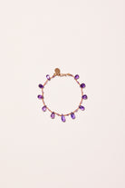 Bracelet 'Niilo' Drops & Beads en améthyste – bijou fait main