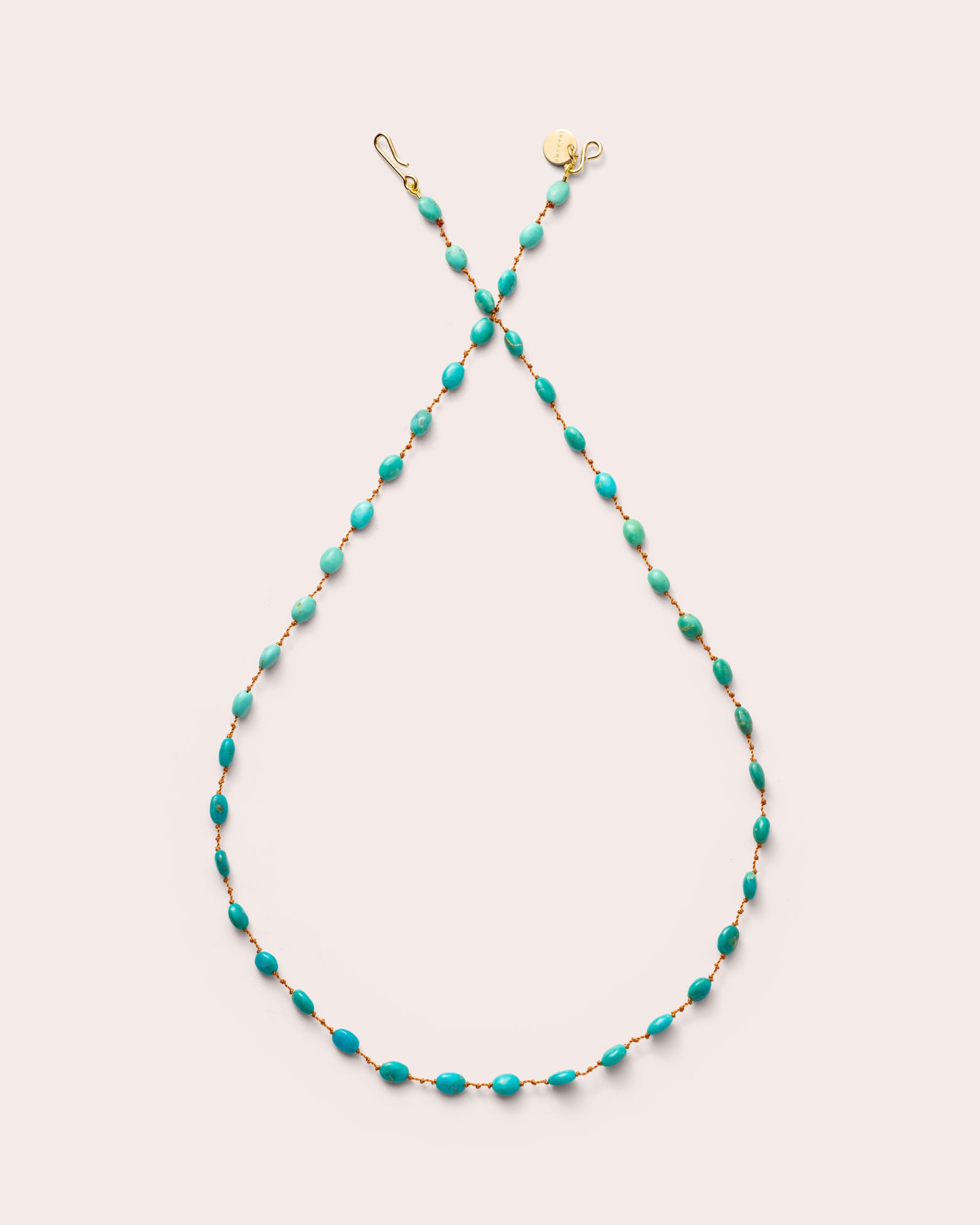 Collier en turquoise sur cordon — IVARENE Paris