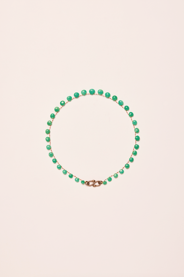 Collier 'Evergreen' en chrysoprase – bijou en pierres naturelles