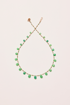 Collier 'Evergreen' Drops & Beads en chrysoprase – bijou fait main