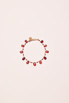 Bracelet 'Elston' Drops & Beads en grenat – bijou artisanal