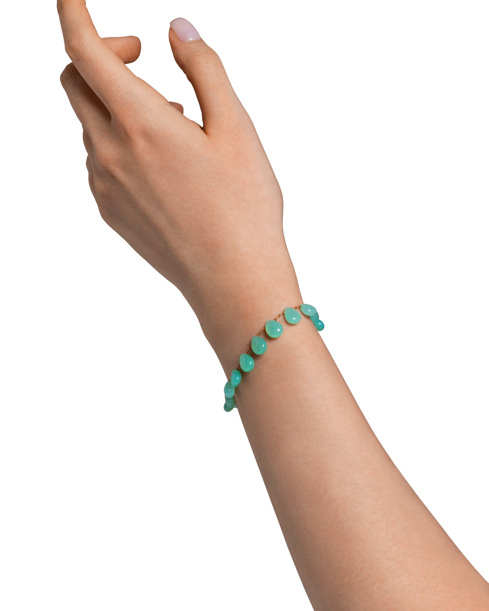 Bracelet 'Evergreen' en chrysoprase – bijou fait main en pierres fines