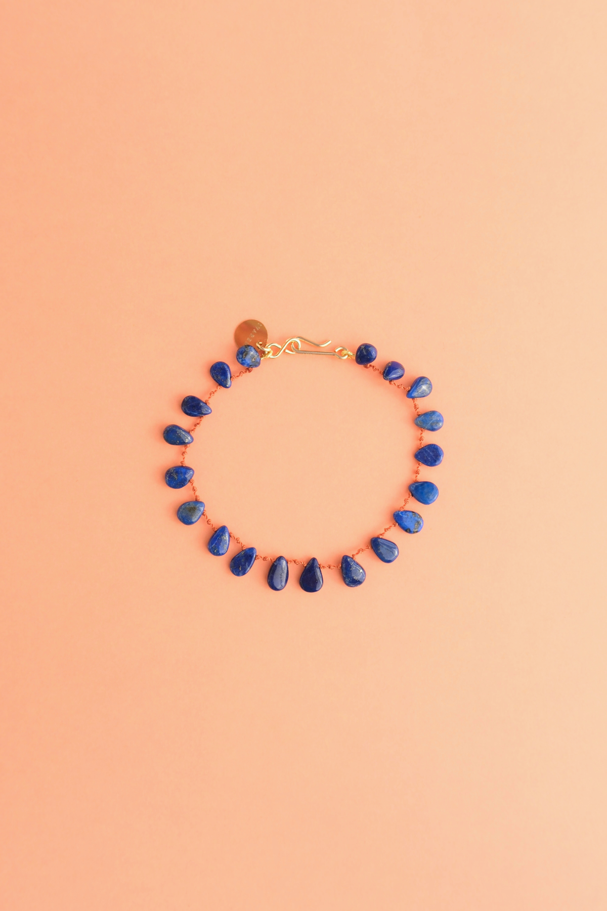 Canyon Bracelet in lapis lazuli on a cord — IVARENE Paris