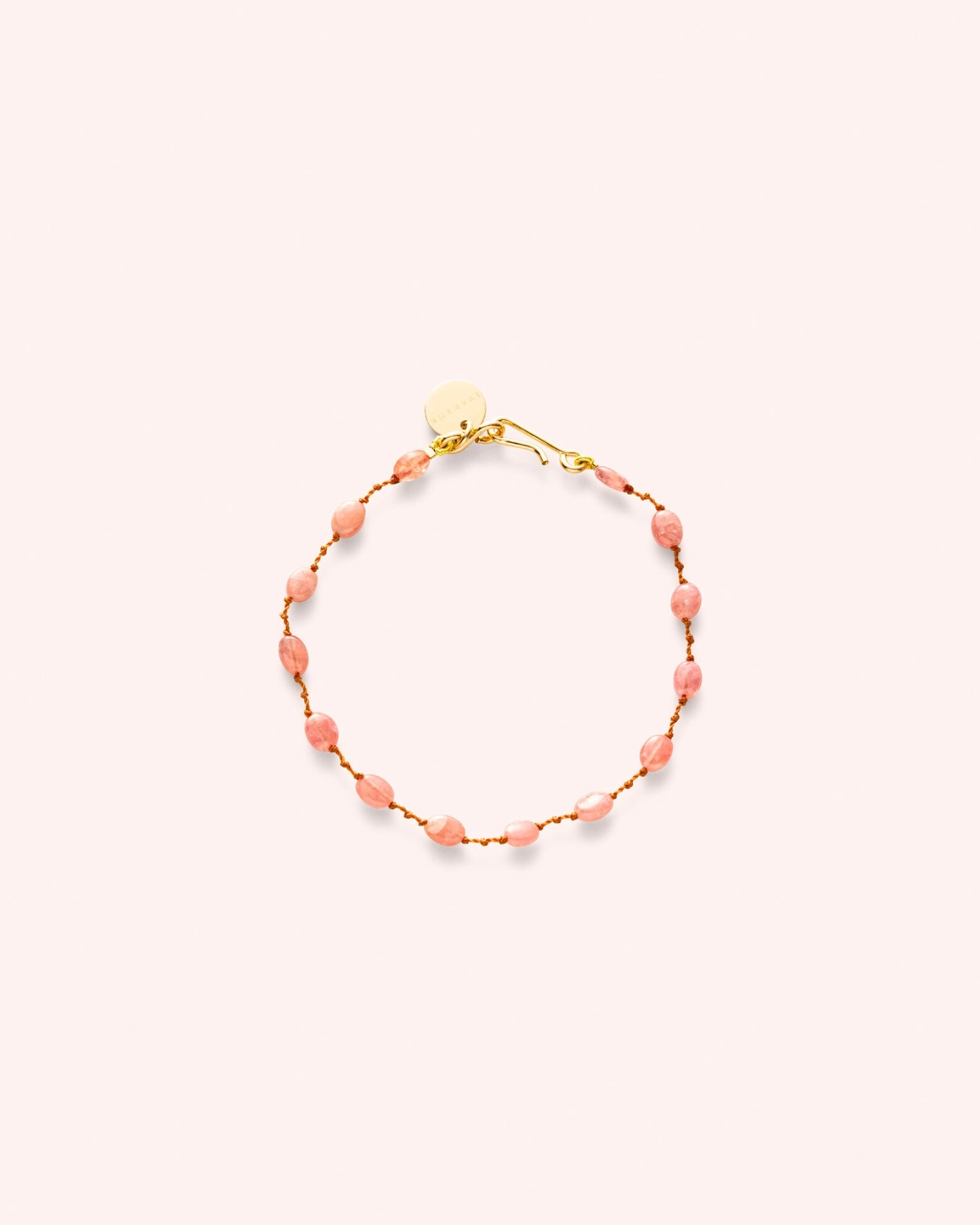 Bracelet en rhodocrosite sur cordon — IVARENE Paris