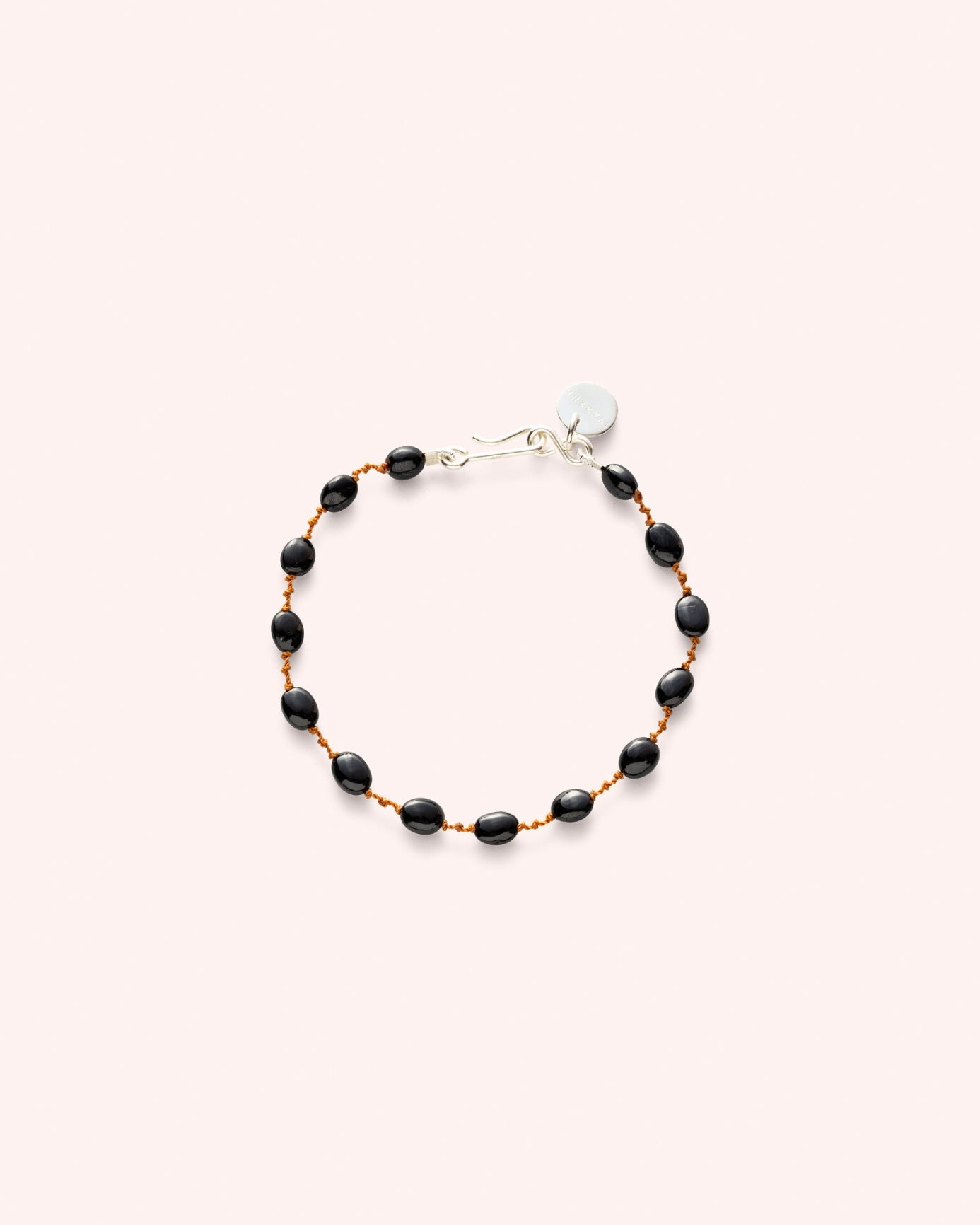 Bracelet en spinelle noir sur cordon — IVARENE Paris