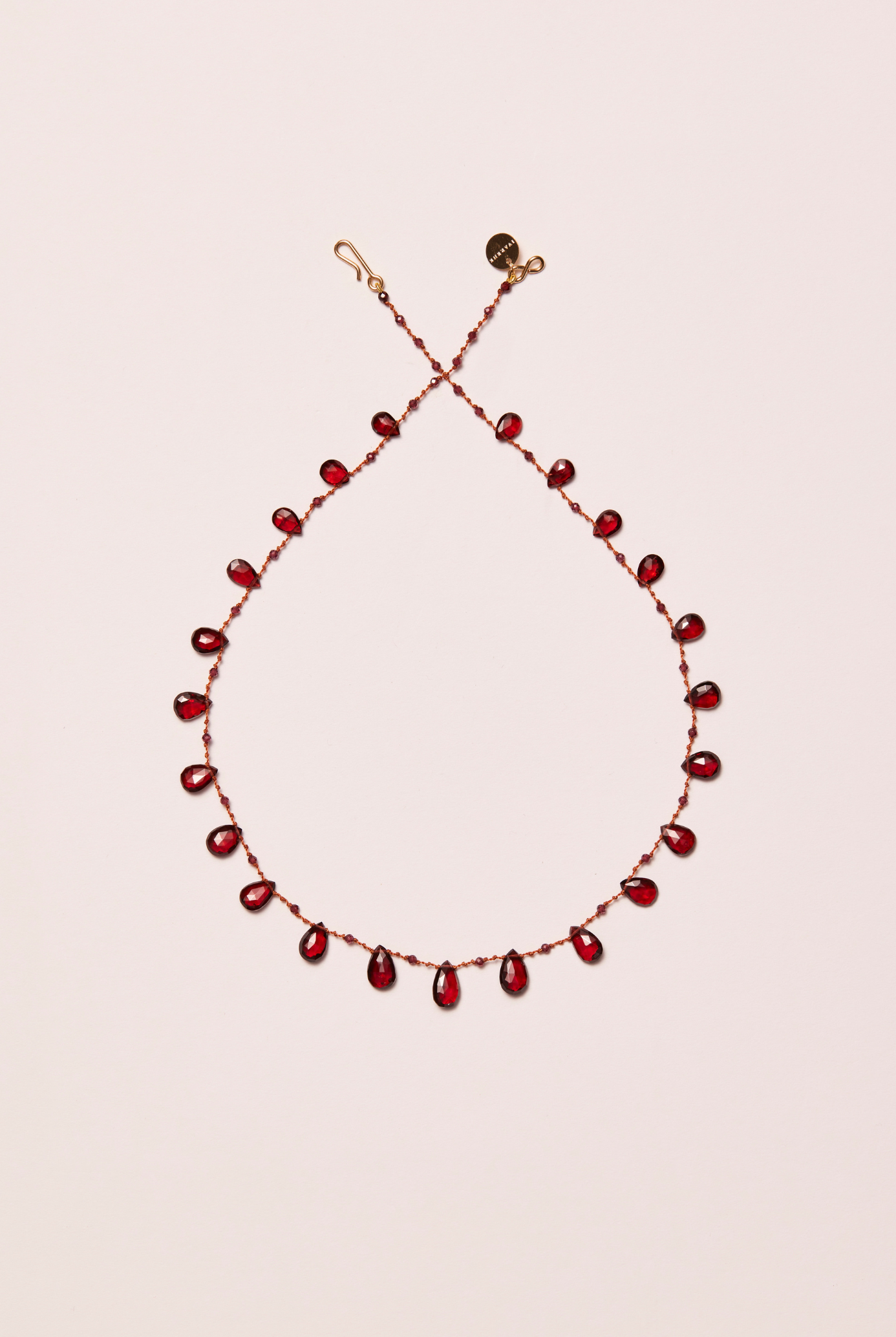 Collier 'Elston' Drops & Beads en grenat – bijou en pierres naturelles