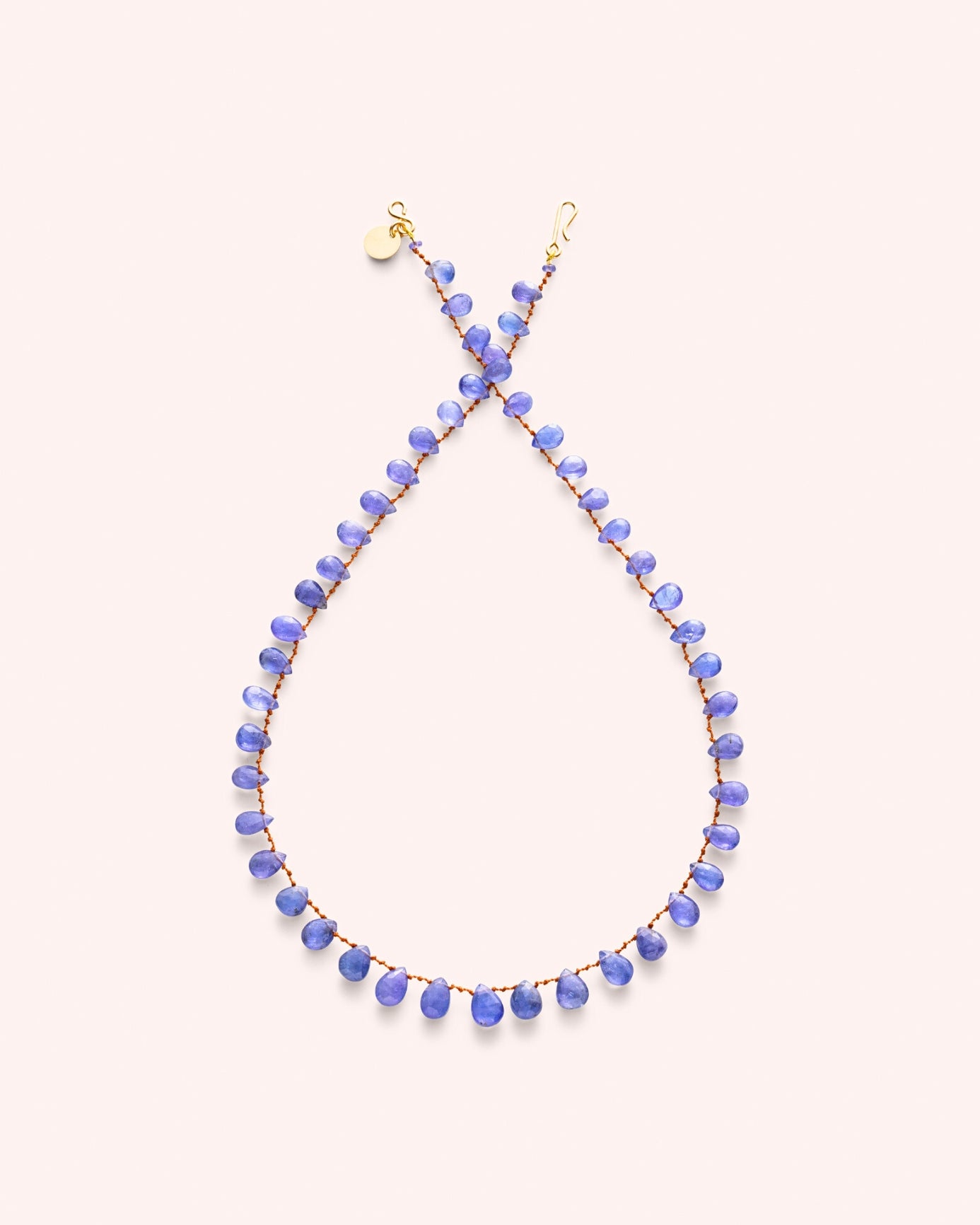 Collier en tanzanite sur cordon — IVARENE Paris