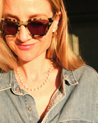 Collier en perles d'eau douce sur cordon — IVARENE Paris