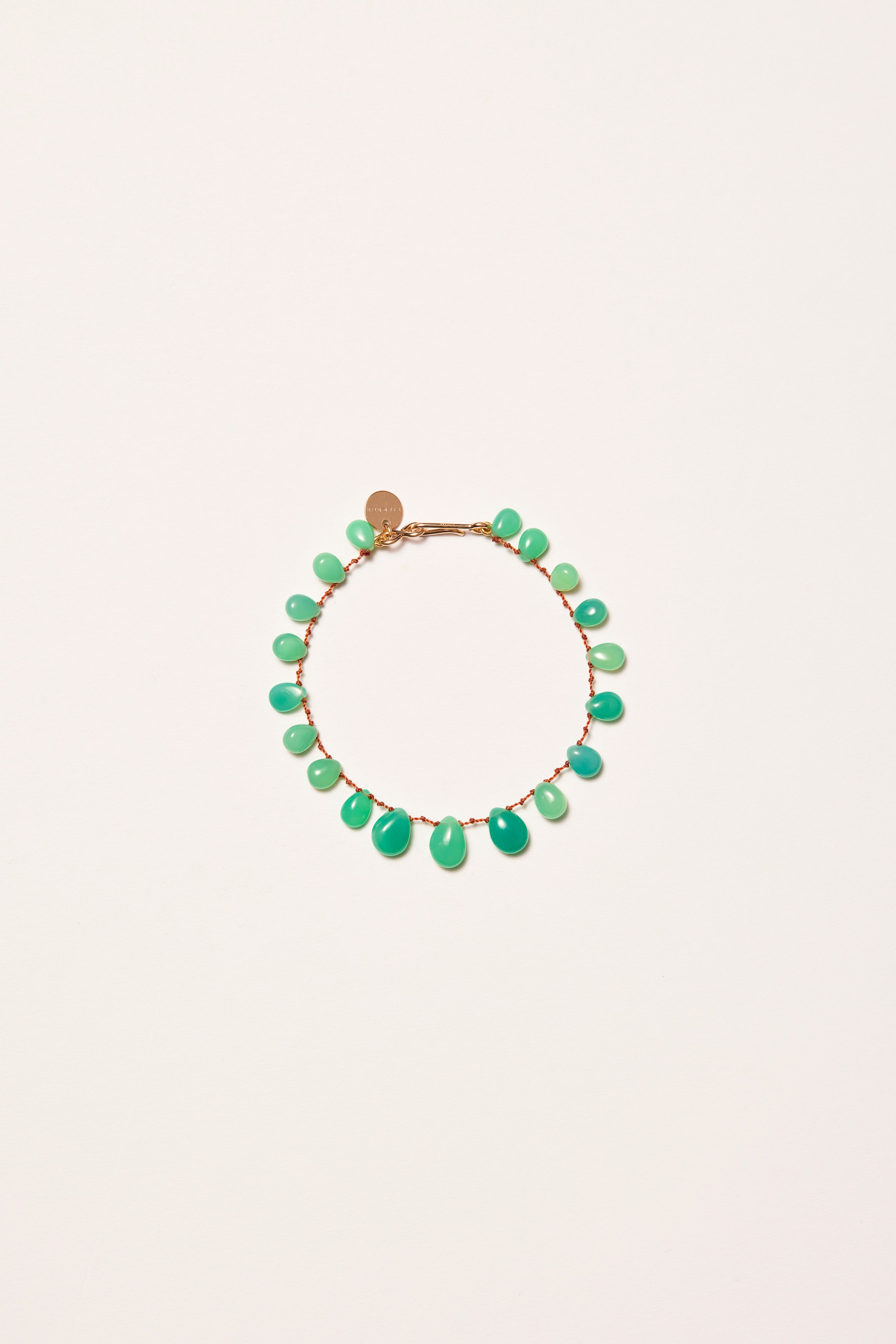 Bracelet 'Evergreen' en chrysoprase – bijou fait main en pierres fines