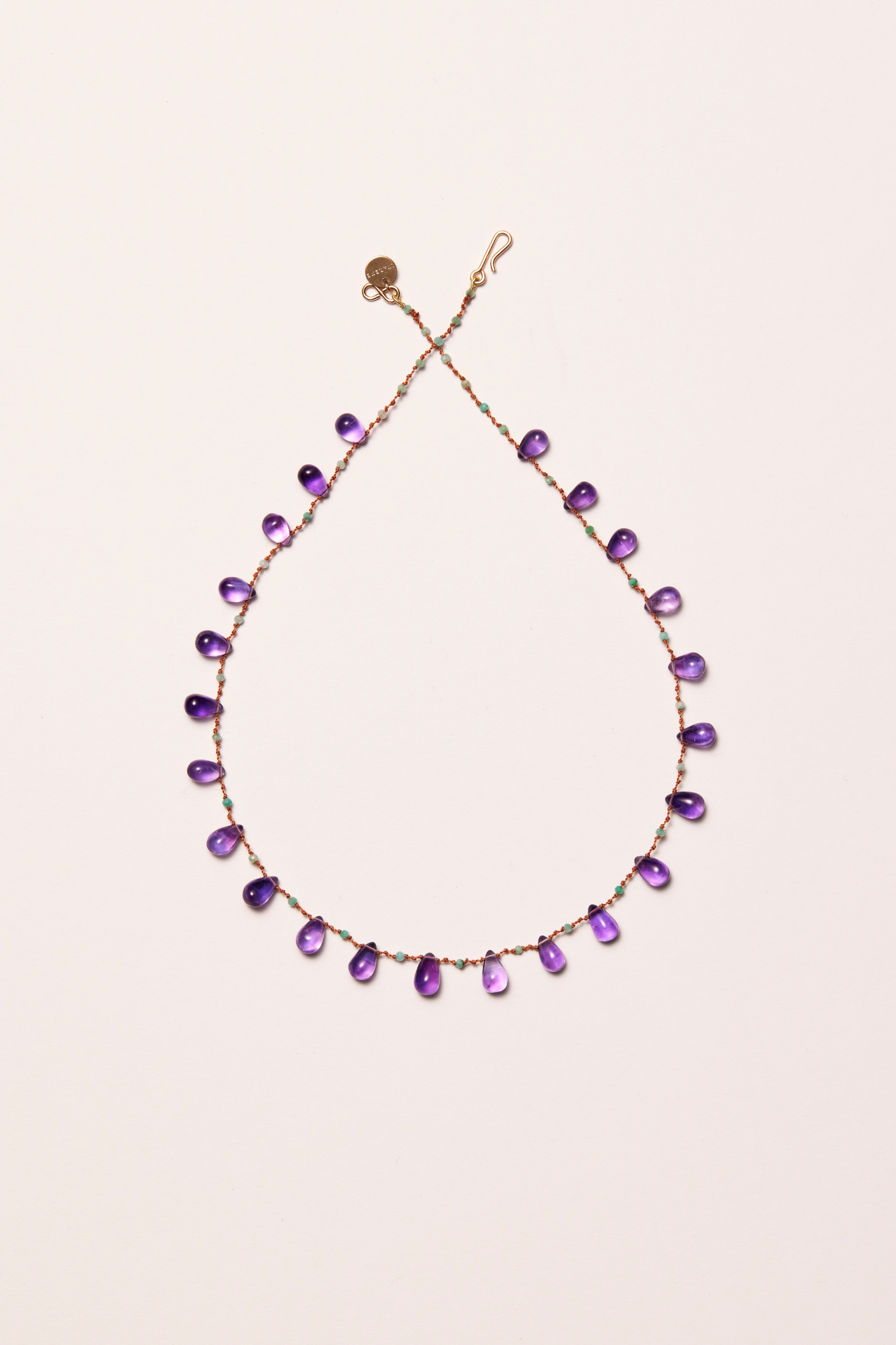 Collier Winfield améthyste & amazonite – bijou fait main 