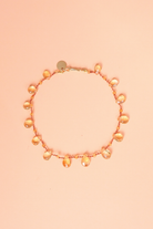 Bracelet de cheville en citrine sur cordon — IVARENE Paris