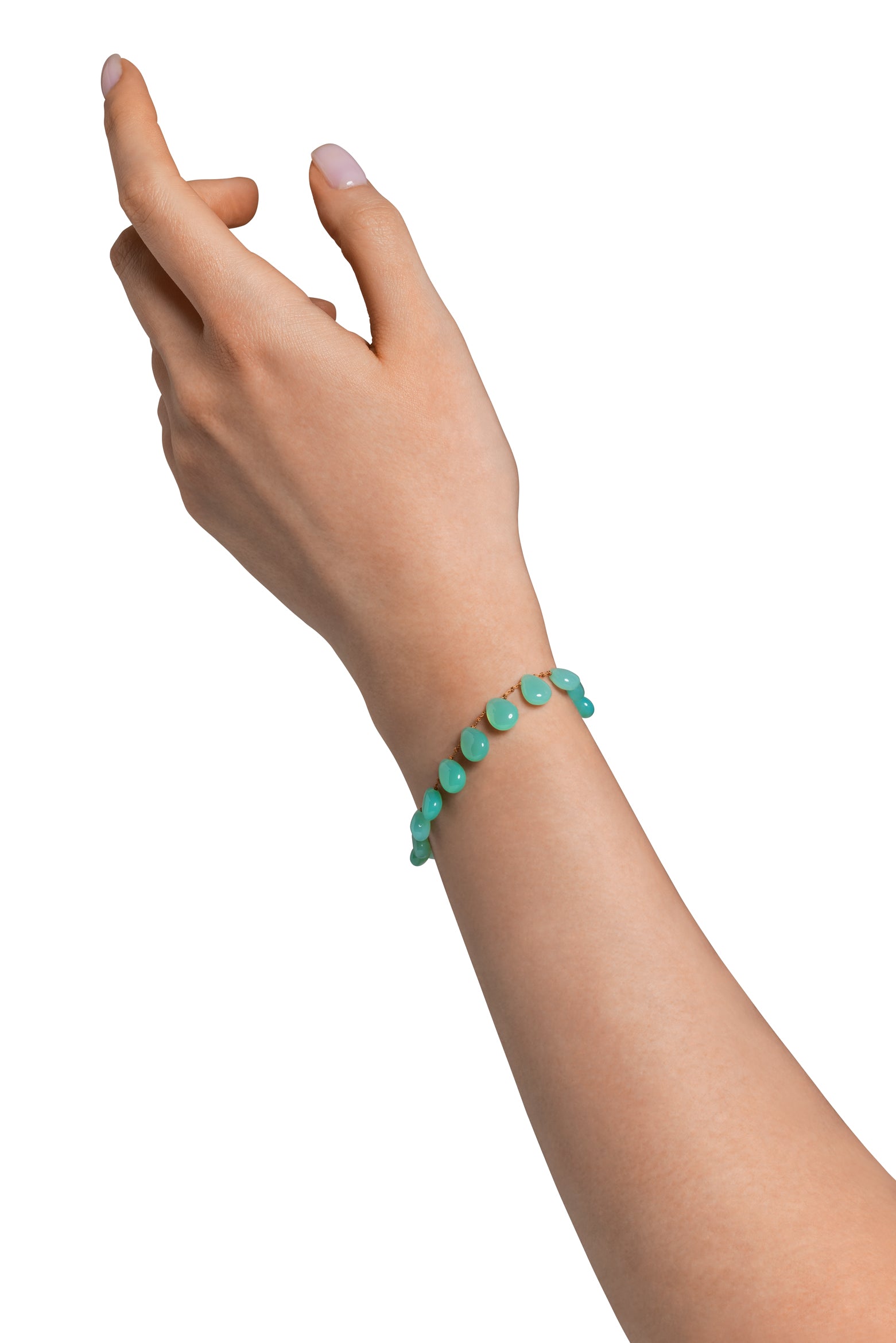 Bracelet 'Evergreen' en chrysoprase – bijou fait main en pierres fines
