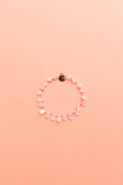 Alcyona Bracelet in smooth white moonstone on a cord — IVARENE Paris