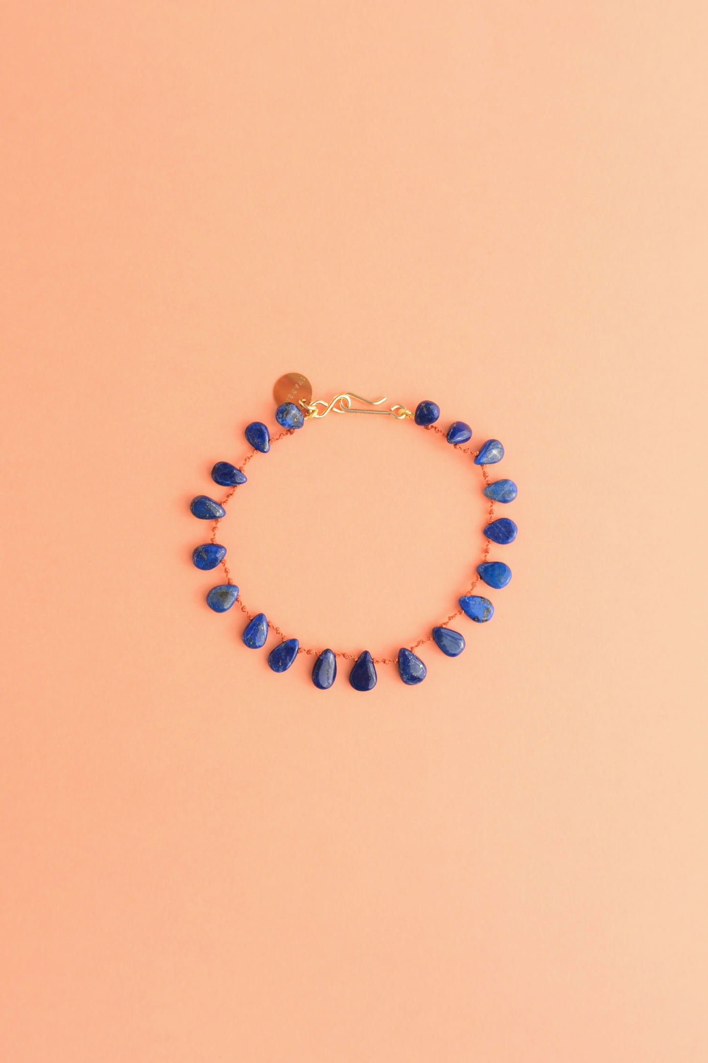 Canyon Bracelet in lapis lazuli on a cord — IVARENE Paris