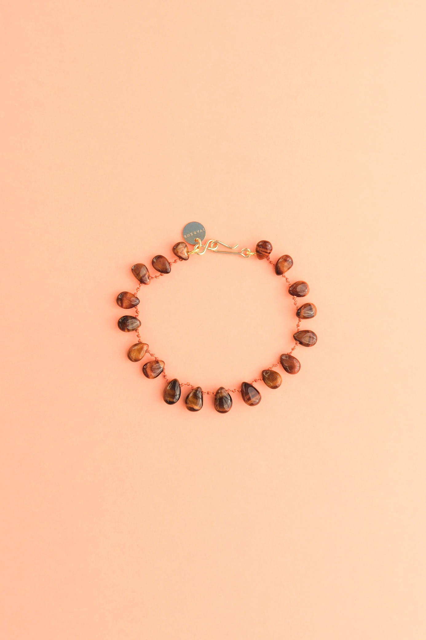 Willetta Bracelet in tiger's eye on a cord — IVARENE Paris