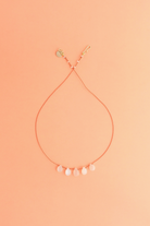 5-Drop Necklace in faceted moonstone on a cord — IVARENE Paris