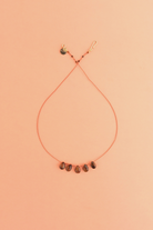 5-Drop Necklace in tiger's eye on a cord — IVARENE Paris