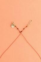 5-Drop Necklace in tiger's eye, close-up — IVARENE Paris