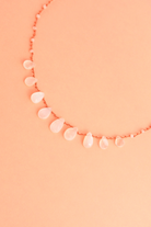 9-Drop Necklace in faceted moonstone, another view — IVARENE Paris