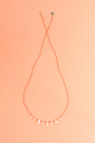9-Drop Necklace in faceted moonstone on a cord — IVARENE Paris