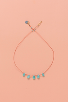 Collier en amazonite sur cordon — IVARENE Paris