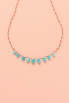 Collier en amazonite sur cordon — IVARENE Paris