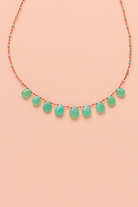 Collier en chrysoprase sur cordon — IVARENE Paris