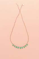 Collier en chrysoprase sur cordon — IVARENE Paris