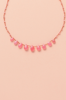 Collier en rhodocrosite sur cordon — IVARENE Paris