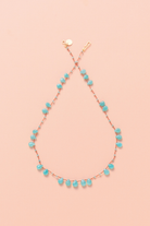 Collier en amazonite sur cordon — IVARENE Paris