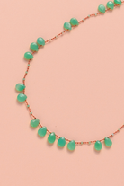 Collier en chrysoprase sur cordon — IVARENE Paris