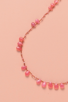 Collier en rhodocrosite sur cordon — IVARENE Paris