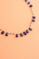 Offset Necklace in lapis lazuli, another view — IVARENE Paris
