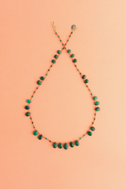 Offset Necklace in malachite on a cord — IVARENE Paris