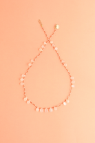 Offset Necklace in faceted moonstone on a cord — IVARENE Paris