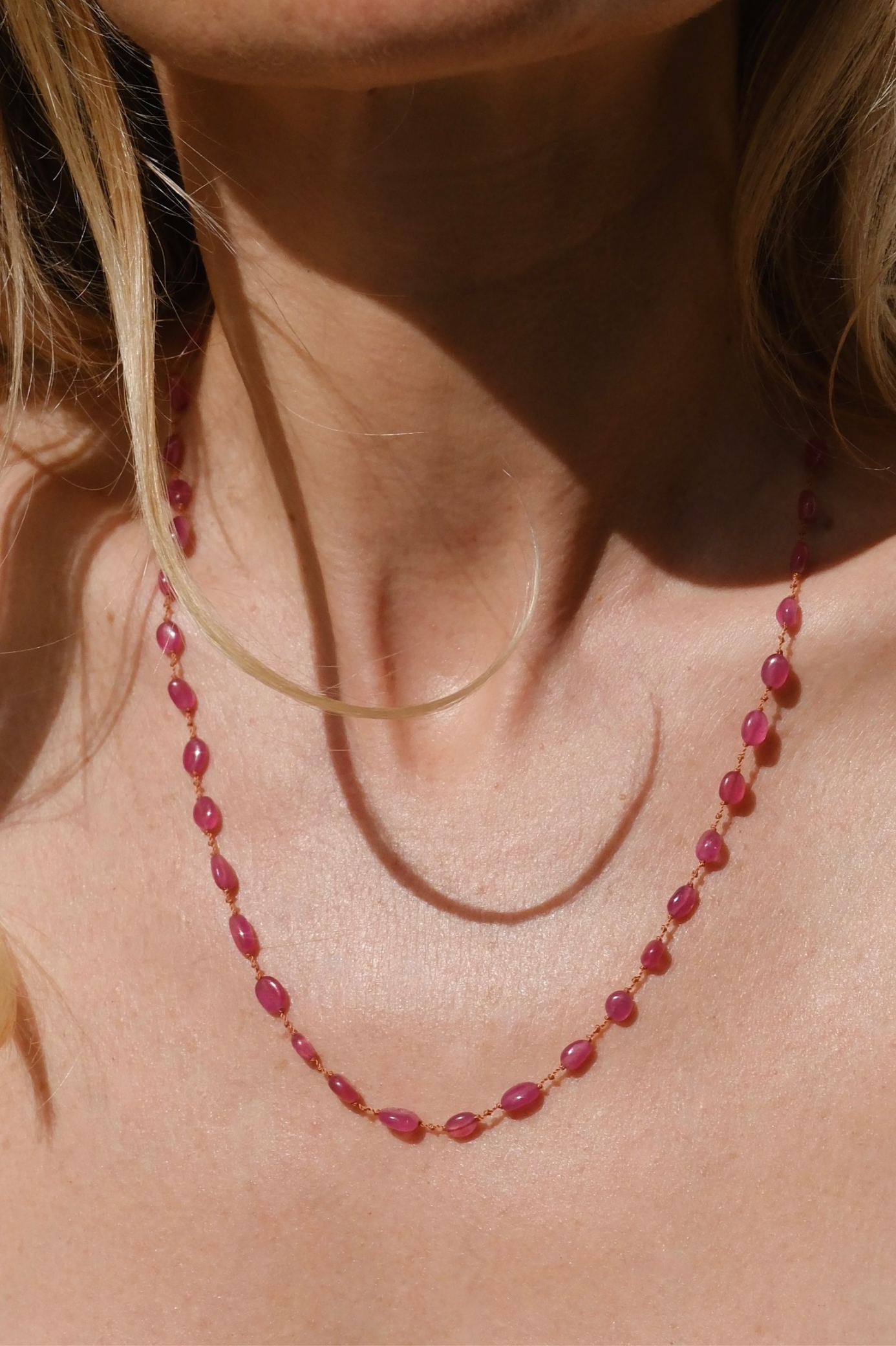 Collier Valley rubis – bijou en pierres précieuses fait main