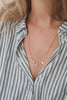 Collier 9 gouttes en pierre de lune facettes, vidéo du collier porté au cou — IVARENE Paris