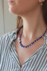 Collier Canyon en lapis lazuli, vidéo du collier porté au cou — IVARENE Paris