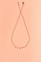 9-Drop Necklace in smooth moonstone on a cord — IVARENE Paris