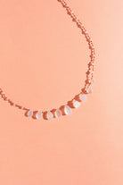 9-Drop Necklace in smooth moonstone, another view — IVARENE Paris